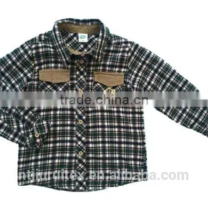 Men/boy Cotton Yarn Dye Flannel Shirt,long Sleeve Shirt,winter Shirt ,embroidery Pocket Shirt thumbnail-1