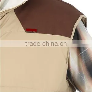 Men 2017 Down Jacket Sleeveless Vest Wit Quilted With Sherpa Lined Collar Padded Vest Men thumbnail-6