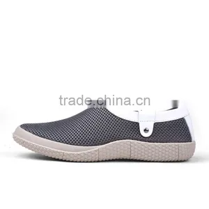 Fashion Cow Split Leather Casual Shoes for Men in Summer, High Quality Ventilation Mesh Shoes Casual for Male thumbnail-3