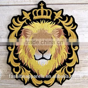 Custom High Quality Embroidered Lion Patch for Clothes Embroidery Patch Made in China Choose Size/color thumbnail-1