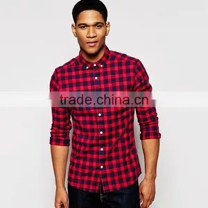 Skinny Check Shirt in Twill Plaids Shirt Manufacturer In China thumbnail-1