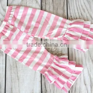 Fashion Style Baby Clothes Wholesale Girls Ruffle Baby Icing Stripe Ruffle Kids Legging Pant thumbnail-3
