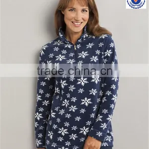 Good Quality Comfortable Printed Micro Fleece Jacket for Women thumbnail-1
