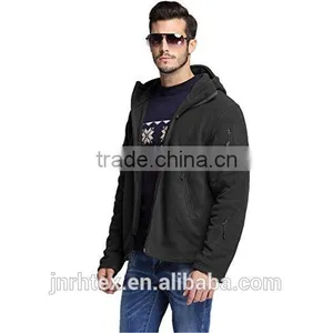Full Zipper Custom Brand Logo Micro Polar Fleece Hoodie thumbnail-3