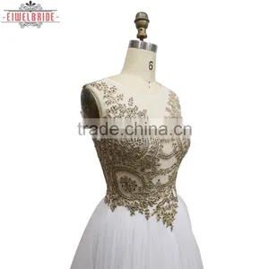 OEM Long Floor-length White A Line Wedding Dress thumbnail-6