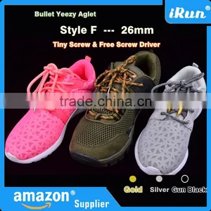(MOQ:100pcs) Round Metallic Bullet Aglet Shoelaces - High Quality Zinc-alloy ( AZO FREE, NICKEL FREE ) Shoe Lace Bullet Aglets thumbnail-5