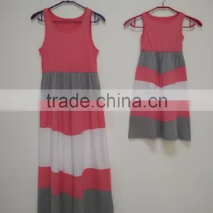 2017 Summer Matching Mother Daughter Dresses Clothes Long Maxi Dress Family Look Mommy and me Clothes Mom and Daughter Dress thumbnail-5