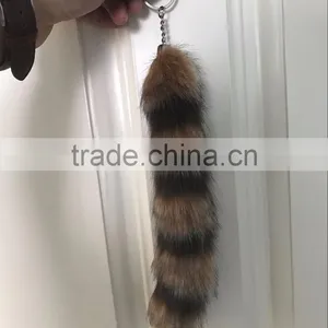 Wholesale Fox Tail American Raccoon Tail Fur Tail Pendant Whole thumbnail-2
