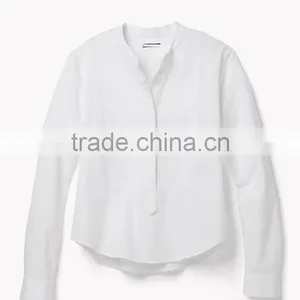 2015 Modern Office Ladies Formal Office Wear Tops Invisible Placket thumbnail-1