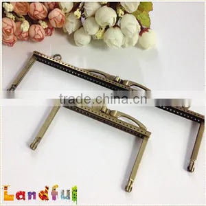 Antique Bronze Kiss Lock Sew In Bag Supplies Purse Frame Handbag Frame thumbnail-1