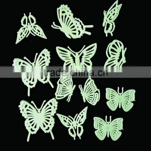 Home Decoration Use and PVC Butterfly Sticker Type Night Glow in the Dark Luminous Fluorescent Wall Stickers thumbnail-2