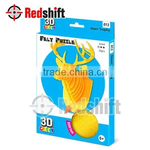 Educational Toys IQ Puzzle 3D Felt Puzzle Deer Trophy thumbnail-1