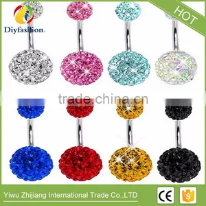 Fashion Diamond Crystal Ball 5mm Colorful Disco Ball Belly Button thumbnail-1