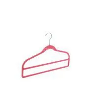 2-bar Plastic Flocked Pant/trousers Hanger thumbnail-1