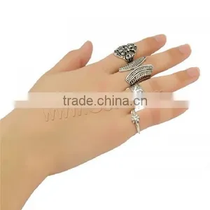 2017 New Zinc Alloy Ring Set Antique Vintage Imitation Old With Rhinestone US Ring 1101998 thumbnail-4