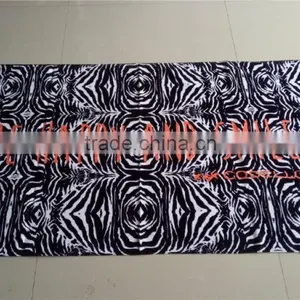 Zebra-stripe Pattern Custom Reactive Print Beach Towel With Your Logo thumbnail-2
