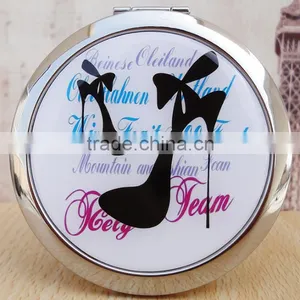 Double Sied Folded Makeup Cosmetic Stainless Steel Folding Mirror thumbnail-1