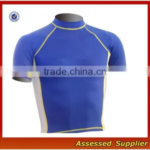 Custom Sportswear Manufacturer Compression Mens T- Shirts/Blue Rash Guards Wholesale---AMY164281 thumbnail-1