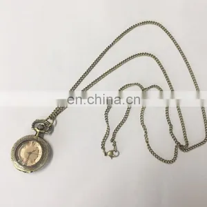 Wholesale Retro Men Antique Silver Brass Gun Metal Pocket Watch thumbnail-5