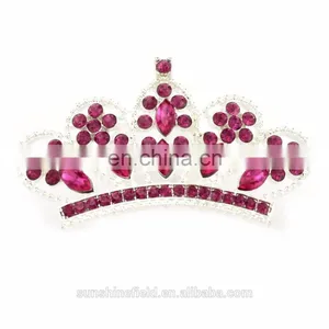 2016 Trendy Alloy Rhinestone Tiara Clear Crystal for Accessories With Good Plating thumbnail-3