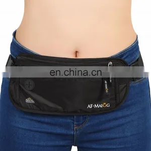 Black Color Smaller Ripstop Nylon Rfid Blocking Women Money Belt thumbnail-1