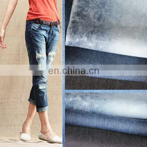 Cotton /spandex Stretch Denim Indigo Blue Denim With 11oz Stone Washed Denim Fabric thumbnail-5