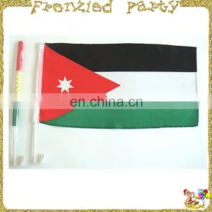 Black Red Pole Car Flag FGF-0012 thumbnail-1