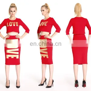Autumn Style Long Length Cool Hot Two Pieces Woman Set Clothes thumbnail-1