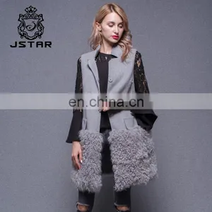 New Fashion Winter Cashmere Coat Ladies Long Vest Design thumbnail-1