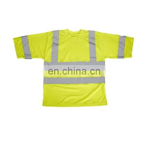 Cheap Reflective Short Sleeves T-shirt for Road Safety thumbnail-1