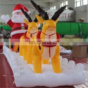 2017 New Style Christmas Inflatable Santa Claus Deer Sleigh thumbnail-1