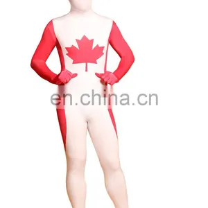 Canadian Flag Zentai Second Skin Canada Suit Fancy Dress Costume All Sizes thumbnail-1