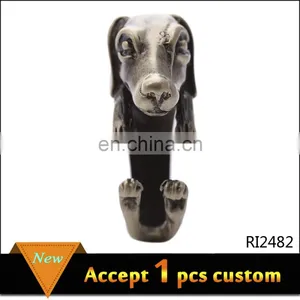 New Trends 2017 Wholesale Antique Silver Cute Animal Dog Ring thumbnail-1