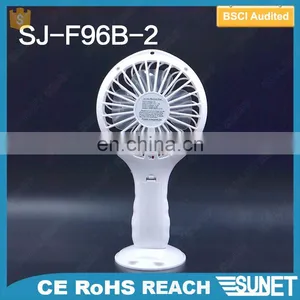 Desk Table Stand USB Power Rechargeable Two Leaves Mini Fan Rechargeable thumbnail-1
