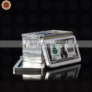 WR Home Accessory 100 Thousand Silver Bar American 100000 Bill Note Style Art Ornament for Gifts thumbnail-1