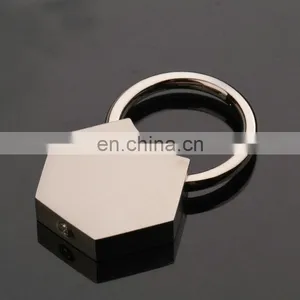 Customized Hexagon Blank Metal Keychain thumbnail-1