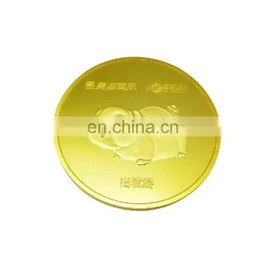 Delicate Gold Plated Metal Coin, Custom Souvenir Metal Coin thumbnail-3