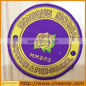 Uniform Emblems Fabric Garment Woven Badge With Custom Logo thumbnail-1