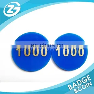 Plastic Chips Game Coin Double Faced Digital Bronzier Bargaining Challenge Coins Plastic Token Coin thumbnail-2