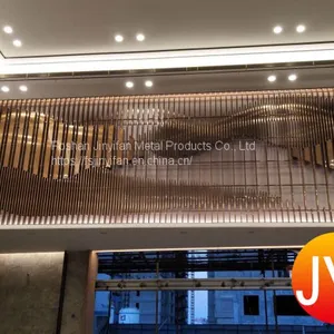Foshan Manufacture Decor Gold Color 304 Stainless Steel Living Room Partition thumbnail-2