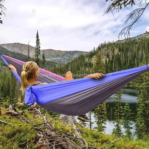 Luxury Waterproof Folding Backpacking Nylon Rope Guitar Hammock thumbnail-3