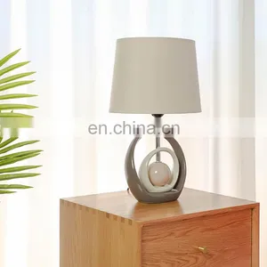 Nordic Art Style Custom Living Room Standing Desk Light Bedside Ceramic Lamps for Home Decor thumbnail-2