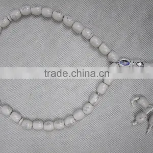 TS004 Polyester 33 White Muslim Tasbih Islamic Tasbeeh Prayer Beads thumbnail-1