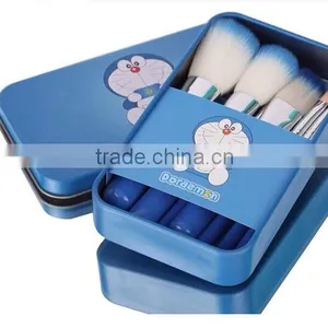 Wholesale Best Price 7pcs Doraemon Cute Makeup Brush Set With Metal Box thumbnail-1