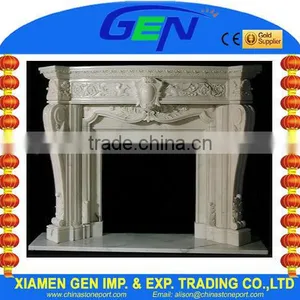 Elegant Carving Marble Fireplace Designer thumbnail-1