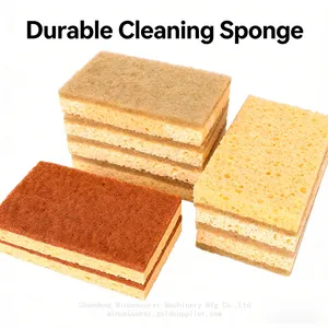 China Factory Customized Kitchen Cleaning Scrub Cellulose Sponge thumbnail-1