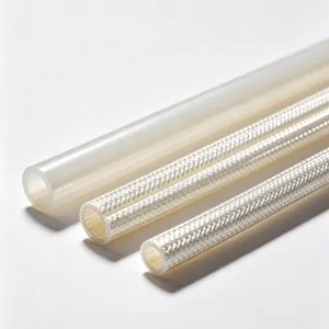 Silicone Rubber Inner, Fiberglass Outer Sleeving, 4kV 7kV High Voltage, 200℃ H Class thumbnail-1