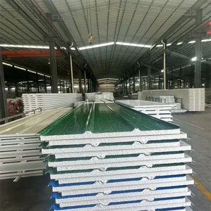 PIR Fireproof Polyurethane Sandwich Panel For Prefabricated Villa thumbnail-1