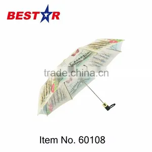 Free Sample Eco-friendly 3 Folding Umbrella thumbnail-1