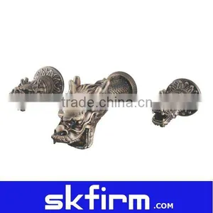 Popular Green Bronze Unique Design Brass Faucets Bathroom for Luxury Hotel thumbnail-1